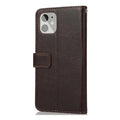 Indy Series Brown Leather Wallet Case - iPhone 12 mini by Zerodamage Sahara Case LLC