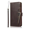 Indy Series Brown Leather Wallet Case - iPhone 12 mini by Zerodamage Sahara Case LLC