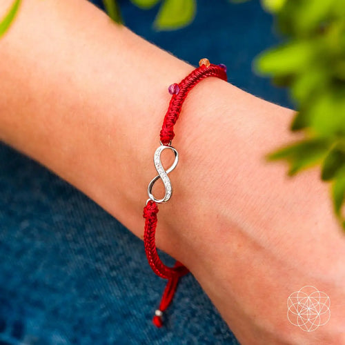 Infinite Prosperity - Eight-Strand Red String Bracelet by Conscious Items