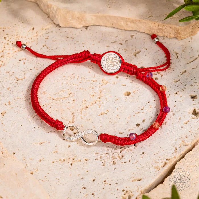 Infinite Prosperity - Eight-Strand Red String Bracelet by Conscious Items