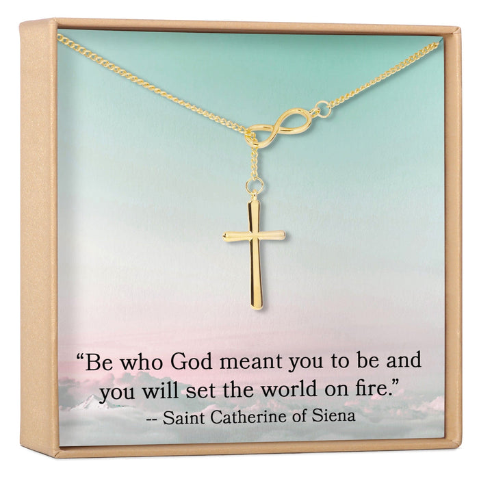 Infinity Cross Necklace by Dear Ava