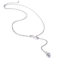 Infinity Heart Crystal Lariat Pendant Necklace by DailySale
