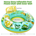 Inflatable Lounger Pool Float with Rubber Handle and Drink Holder by DailySale