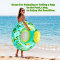 Inflatable Lounger Pool Float with Rubber Handle and Drink Holder by DailySale