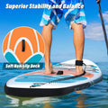 Inflatable Paddle Board Stand up Adults with Adjustable Paddle and Removable Fin Orange by DailySale