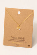 Initial Stone Pendant Necklace by Boutique 23