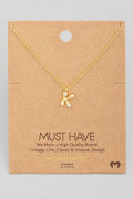 Initial Stone Pendant Necklace by Boutique 23