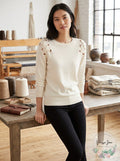 MICHAEL Michael Kors Womens Lace-Up Crewneck Pullover Sweater Size Large by Vanessa Jane