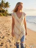 Free People Breezy Point Tie-Dye Tunic - Lilac, Size XS by Vanessa Jane