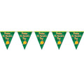 4 Pack, Beistle 10" x 12' Happy St Patricks Day Pennant Banner; Green/Gold by Vanessa Jane