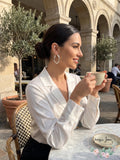 And Now This Silver Plated Wave Look Click Top Earrings by Vanessa Jane