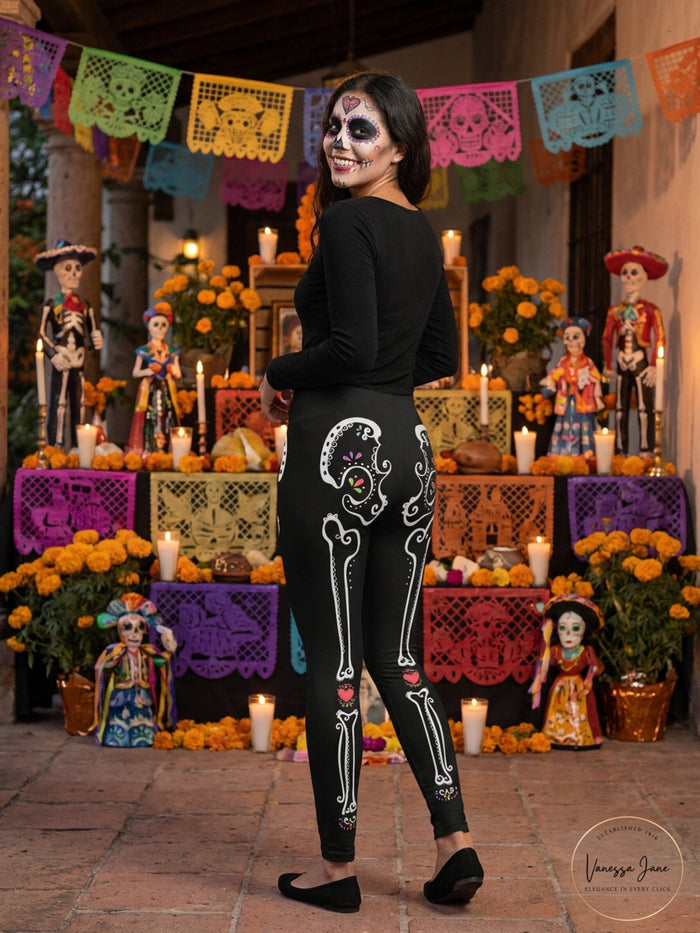 Womens Halloween Leggings, Size Small by Vanessa Jane
