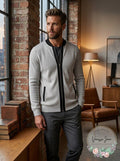 International Concepts Mens Zip-Front Cardigan by Vanessa Jane