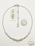 Lauren Ralph Lauren Silver-Tone Crystal and Imitation Pearl Necklace by Vanessa Jane