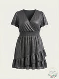 Michael Michael Kors Ruffled Faux-Wrap Dress by Vanessa Jane