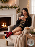 Jenny by Jennifer Moore Women?s Graphic Sleep Shirt and Socks Set, Size Small by Vanessa Jane
