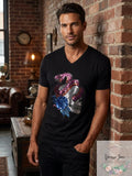 INC Mens V-Neck Snake and Skull Graphic Tee T-Shirt, Size Small by Vanessa Jane
