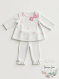 1st Impressions Baby Girl 2 Pc Outfit LS Tunic Bottom Leggings 3-6M by Vanessa Jane