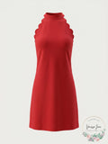 BCX Womens Juniors Sleeveless Halter Scuba Dress by Vanessa Jane
