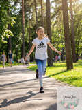 Adidas Big Girls Graphic Tights by Vanessa Jane