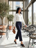 1.state Pinstripe Mini Kick Flare Pants by Vanessa Jane