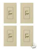 Lutron LG-600H-IV 600W Single-Pole Slide-To-Off Dimmer Ivory (4 Pack) [MR156-UG4 by Vanessa Jane