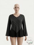 Style & Co. Womens Plus Colorblock V-Neck Sweater by Vanessa Jane