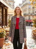 Calvin Klein Womens Black Plaid Jacket by Vanessa Jane