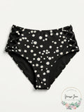 California Waves Juniors Daisy Daze High-Waist Bottoms, Size Small by Vanessa Jane
