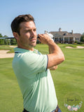 PGA Tour Mens Athletic-Fit Performance Stretch Moisture-Wicking Printed Polo, MD by Vanessa Jane