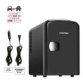 Chefman Mini Portable Personal Fridge 4 Liter Capacity Black by Vanessa Jane