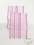 Saro LifeStyle Striped Design Fringed Runner, Sorbet, 16x72 by Vanessa Jane