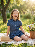 Tommy Hilfiger Toddler Girls Star-Print Cotton Denim Romper by Vanessa Jane