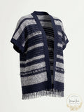 Style & Co Women's Mixed-Knit Fringe-Trim Cardigan, Size Small by Vanessa Jane