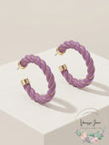 Inc International Concepts Gold-Tone Wire-Wrapped Resin Spiral C-Hoop Earrings by Vanessa Jane