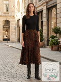 Ralph Lauren Animal Print Pleated Midi Skirt by Vanessa Jane