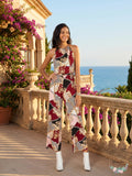 Thalia Sodi Chain-Strap Jumpsuit, Size Medium by Vanessa Jane