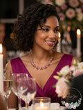Inc Rose Gold-Tone Multi-Stone Cluster Statement Necklace by Vanessa Jane