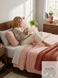 Oake Cotton Geo Stitch Cotton Faux Embroidery Coverlet by Vanessa Jane