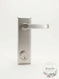 Emtek Double Keyed Passage Milano Leverset with Quincy Mortise by Vanessa Jane