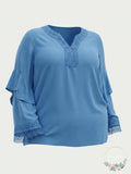 Alfani Women's Plus Size Crochet-Trim Top by Vanessa Jane