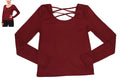 Derek Heart Juniors Rib-Knit Cage- Strappy Back Top by Vanessa Jane
