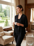 Sag Harbor Womens 3/4 Sleeve Waterfall Front 2fer by Vanessa Jane