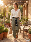 Celebrity Pink Juniors Belted Pants, Size-Large by Vanessa Jane