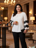 Alfani Women's Embellished Pleated-Neck Top by Vanessa Jane