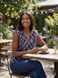 INC Tie-Hem Ruffle-Sleeve Top by Vanessa Jane