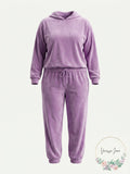 Love, Fire Trendy Plus Size Velour Jogger Pants, Size 3X by Vanessa Jane