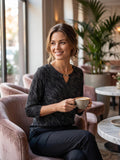 JM Collection Women's Keyhole Top by Vanessa Jane