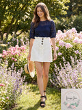 Free People Every Minute Every Hour Miniskirt, Cream, Size 2 by Vanessa Jane