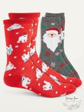 Charter Club Womens Holiday Crew Socks, 2 pack by Vanessa Jane